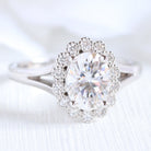 Vintage Moissanite Engagement Ring