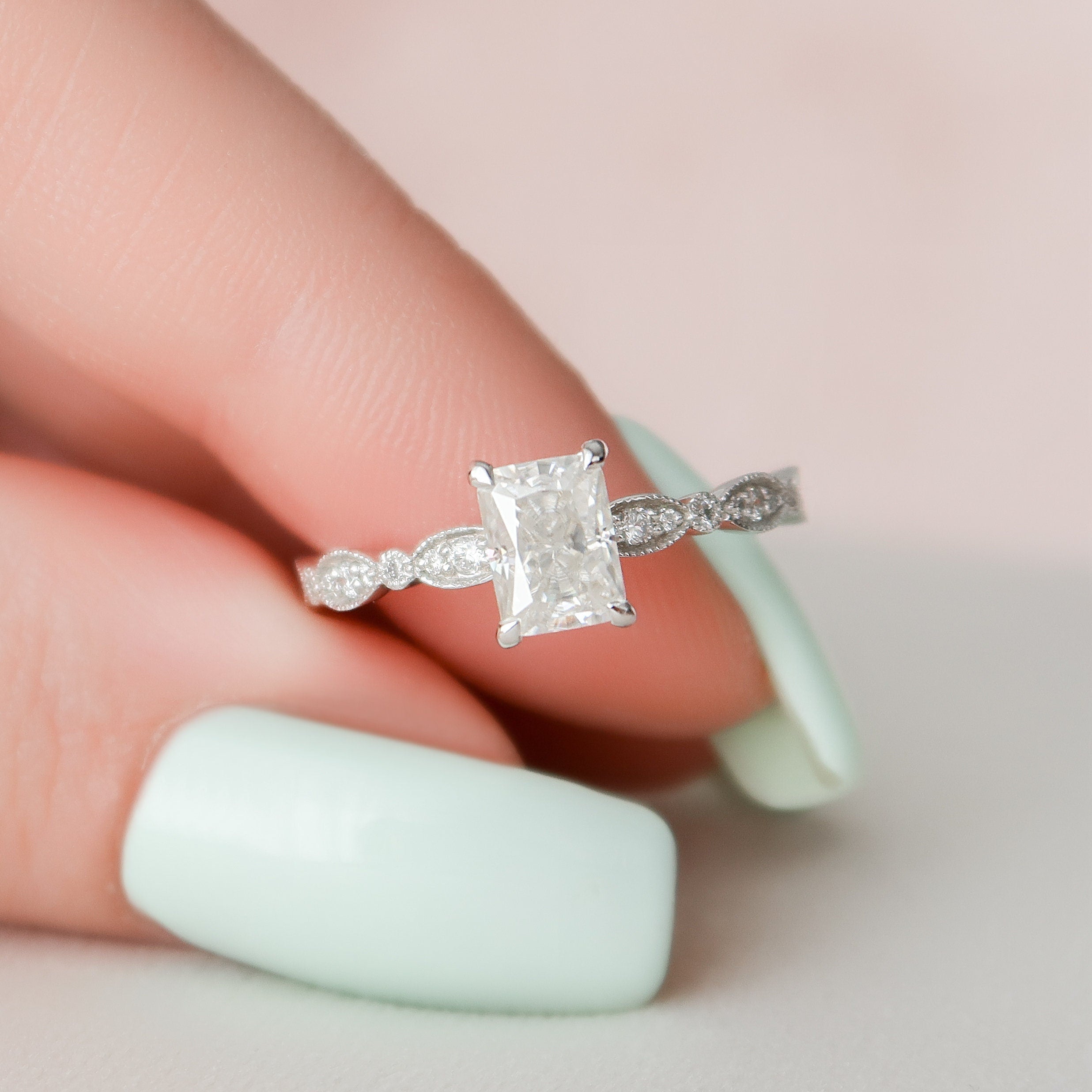 Moissanite Engagement Ring USA