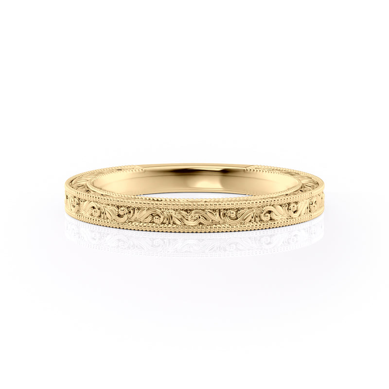 Vintage Style Wedding Stacking Band