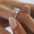 moissanite jewelry with art deco-inspired aesthetics