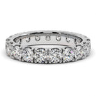 4.0mm Round Cut Moissanite Full Eternity Diamond Wedding Band