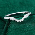 round-marquise-moissanite-curved-wedding-band