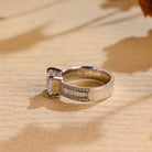 Moissanite Pave Engagement Ring