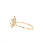  1.25ct Pear Cluster Moissanite Diamond Solitaire Engagement Ring