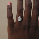  1.25ct Pear Cluster Moissanite Diamond Solitaire Engagement Ring