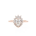  1.25ct Pear Cluster Moissanite Diamond Solitaire Engagement Ring