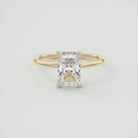 2CT Radiant Hidden Halo Moissanite Diamond Solitaire Engagement Ring