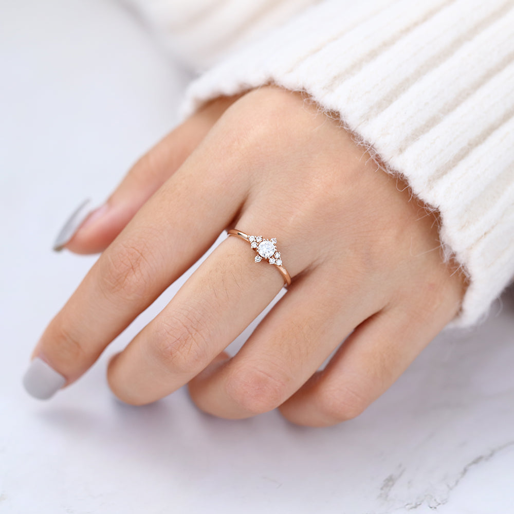 round-shaped-moissanite-cluster-engagement-ring-2