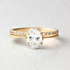 1.33CT Oval Split Shank Moissanite Diamond Solitaire Engagement Ring
