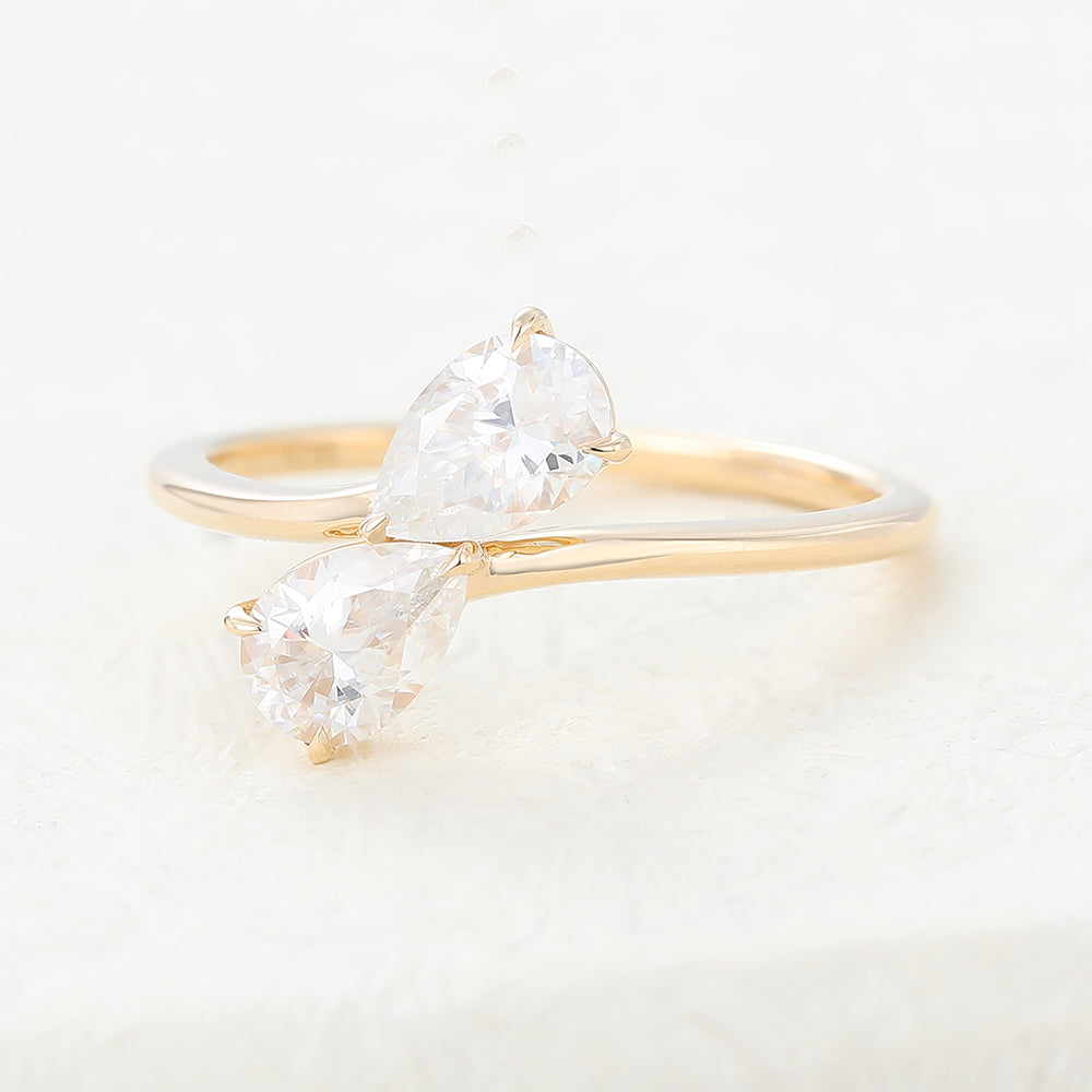 pear-shaped-moissanite-two-stone-engagement-ring