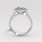 dainty pear shaped diamond ring, elegant pear diamond ring, pear shaped ring for her, pear cut diamond with side stones, pear diamond three stone ring