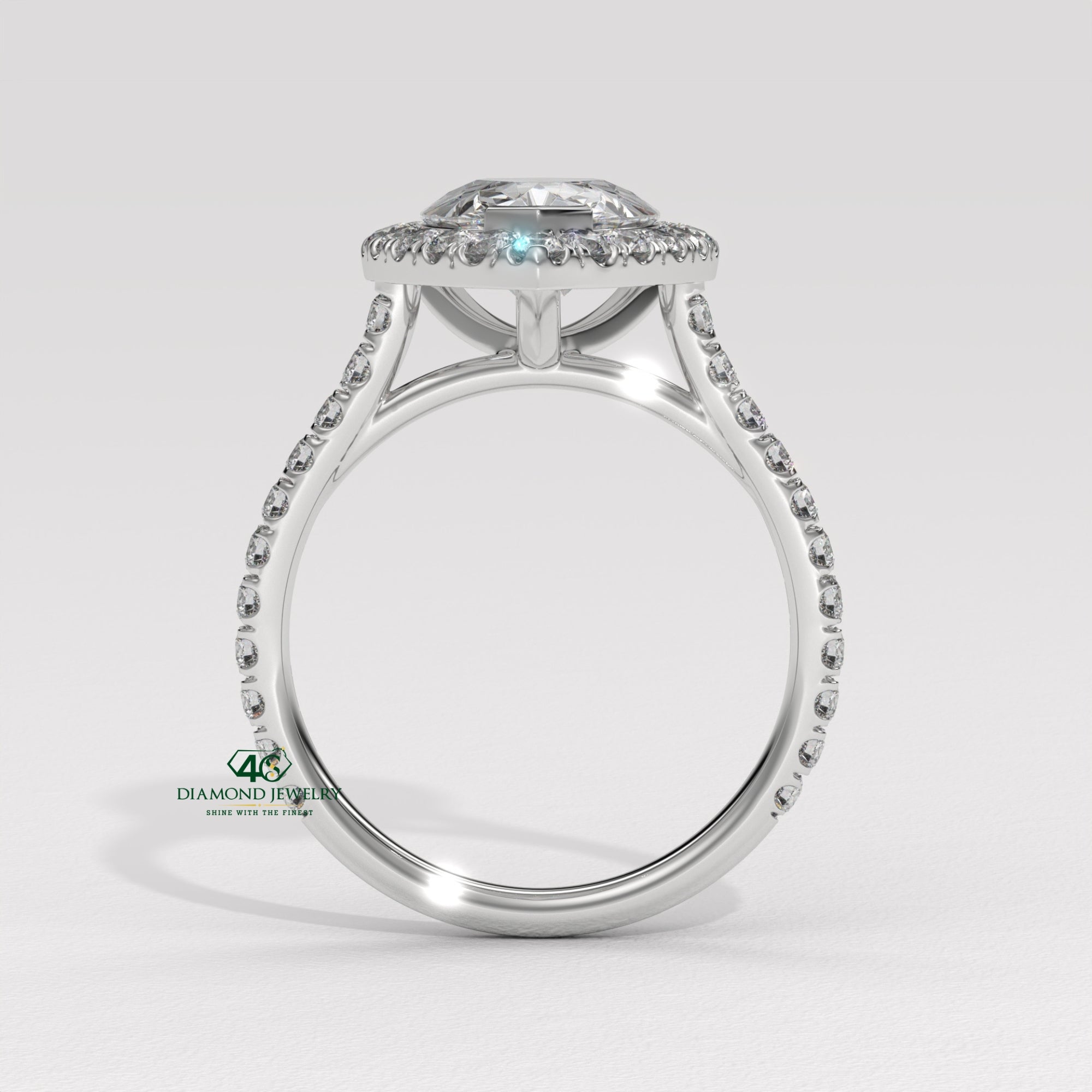 dainty pear shaped diamond ring, elegant pear diamond ring, pear shaped ring for her, pear cut diamond with side stones, pear diamond three stone ring