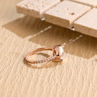 1CT Pear Pavé Moissanite Engagement Ring
