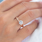 1.20CT Round Split Shank Moissanite Diamond Solitaire Engagement Ring
