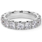 Round Cut Moissanite Diamond Split Prong Eternity Wedding Band