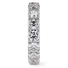 Round Cut Moissanite Diamond Split Prong Eternity Wedding Band