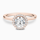 Round Cut Diamond Halo Moissanite Engagement Ring For Her