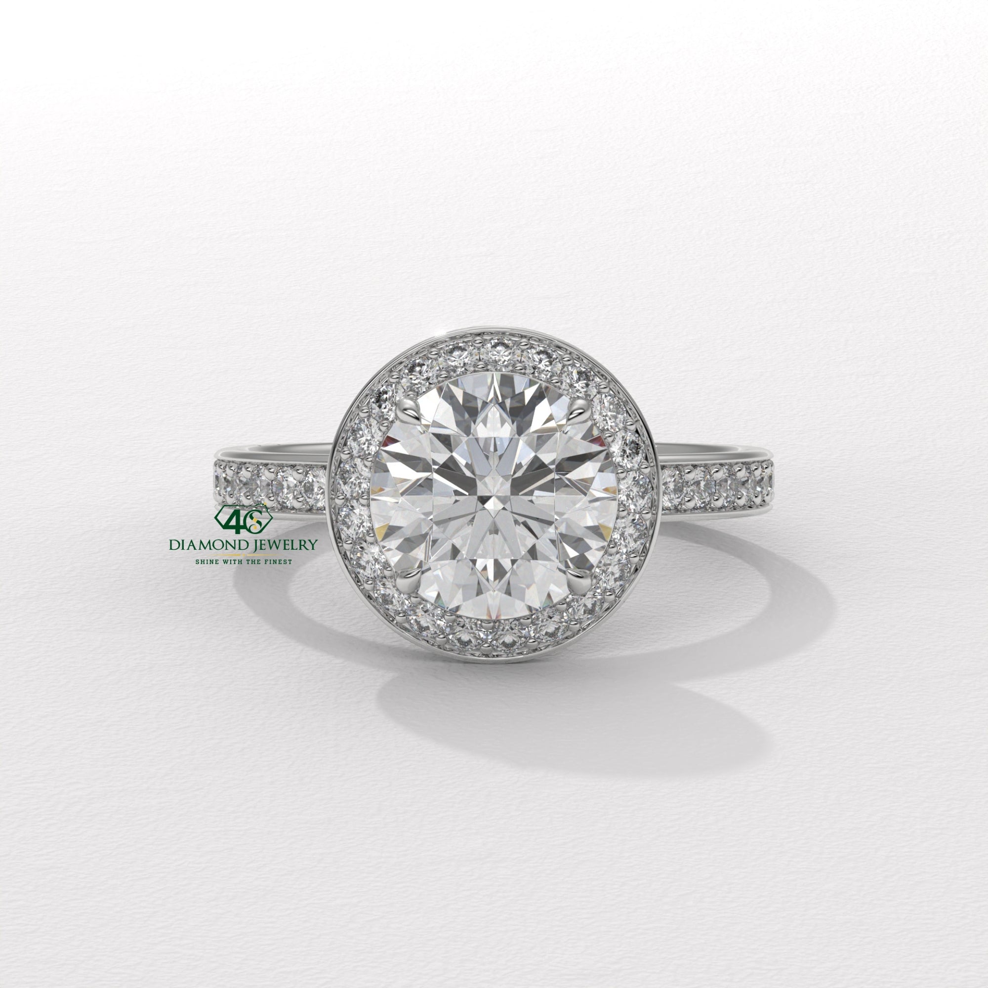 round cut diamond engagement ring, gold round diamond ring, round brilliant diamond ring, 14k gold engagement ring, round diamond solitaire ring
