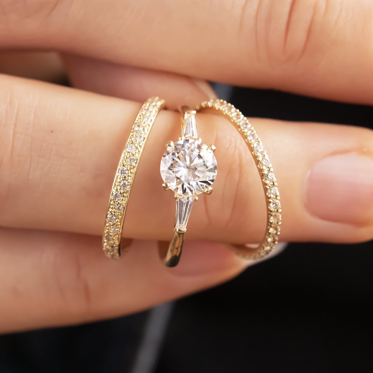 Moissanite jewelry sets with warranty