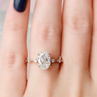 2.0CT Oval Cut Four Prong Moissanite Engagement Ring