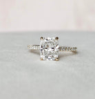 2.50CT Cushion Cut Moissanite Cathedral Setting Engagement Ring