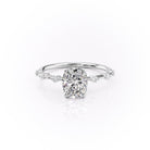 2.0CT Elongated Cushion Moissanite Diamond Petite Pave Engagement Ring