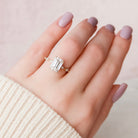 3.0CT Emerald Cut Moissanite Solitaire Engagement Ring