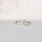 1.50CT Radiant Petite Pave Moissanite Diamond Four Prong Engagement Ring