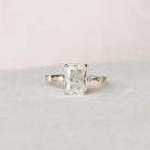 3.50CT Radiant Petite Pave Moissanite Diamond Engagement Ring