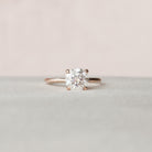 1.50CT Round Hidden Halo Moissanite Diamond Solitaire Engagement Ring