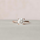 1.50CT Round Hidden Halo Moissanite Diamond Solitaire Engagement Ring