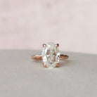 3.50CT Oval Braided Moissanite Diamond Hidden Halo Engagement Ring