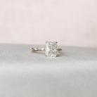 3.50CT Radiant Petite Pave Moissanite Diamond Engagement Ring