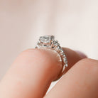 1.50CT Pear Moissanite Diamond Cluster Engagement Ring For Women