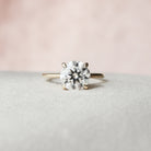 2.0CT Round Hidden Halo Moissanite Diamond Solitaire Engagement Ring