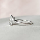 1.50CT Pear Solitaire Moissanite Diamond Hidden Halo Engagement Ring