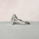 5.50CT Radiant Halo Moissanite Diamond Split Shank Engagement Ring