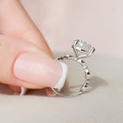 4.50CT Pear Vintage Pave Moissanite Diamond  Engagement Ring For Women