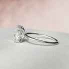 6.0CT Elongated Cushion Hidden Halo Moissanite Diamond Solitaire Engagement Ring