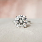 4.50CT Round Hidden Halo Moissanite Diamond Pave Engagement Ring For Women