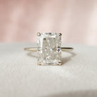 4.50CT Radiant Hidden Halo Moissanite Diamond Solitaire Engagement Ring