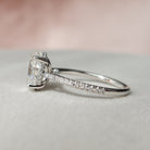 3.0CT Oval Cut Hidden Halo Moissanite Engagement Ring