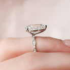 4.50CT Pear Vintage Pave Moissanite Diamond  Engagement Ring For Women