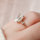 4.0CT Oval Twig Moissanite Diamond Engagement Ring For Women 