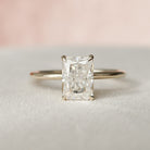 1.50CT Radiant Hidden Halo Moissanite Diamond Solitaire Engagement Ring