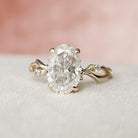 2.0CT Oval Twig Moissanite Diamond Engagement Ring For Women