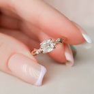 1.0CT Cushion Twig Moissanite Diamond Engagement Ring For Women