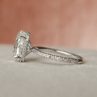 3.0CT Oval Hidden Halo Moissanite Diamond Pave Engagement Ring For Women