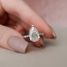 3.0CT Pear Cut Moissanite Diamond Vintage Pave Engagement Ring In Solid Gold