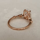 2.0CT Oval Hidden Halo Moissanite Diamond Petite Pave Engagement Ring In Solid Gold 